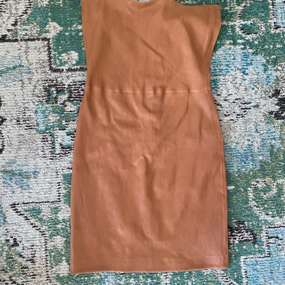 NWOT SPRWMN Leather Mini Tube Dress - Picture 2 of 6
